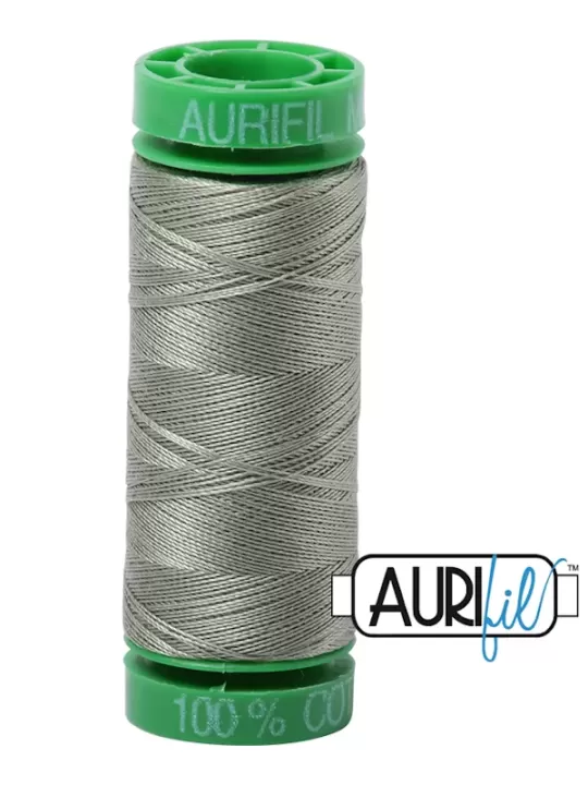 Fil Coton Mako 40 Aurifil 5019 Military Green - Petite bobine de 150 mètres