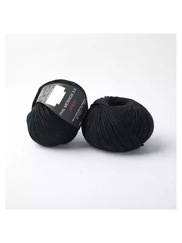 PHILDAR Laine PHIL MÉRINOS 3,5 Noir