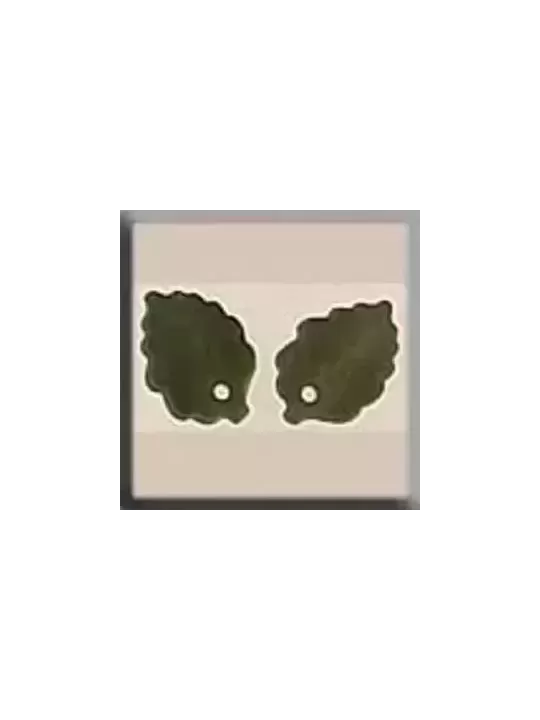Charms MILL HILL 12144 Medium Leaf Matte Olive - Glass Treasures