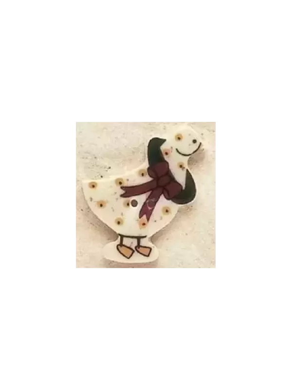 Bouton décoratif en porcelaine MILL HILL 43023 Christmas Goose - Debbie Mumm Buttons