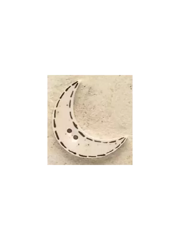 Bouton décoratif en porcelaine MILL HILL 43062 Moon - Debbie Mumm Buttons