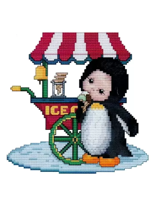 Grille de broderie à points comptés BÉBÉ PINGOUIN d'Ellen Maurer-Stroh