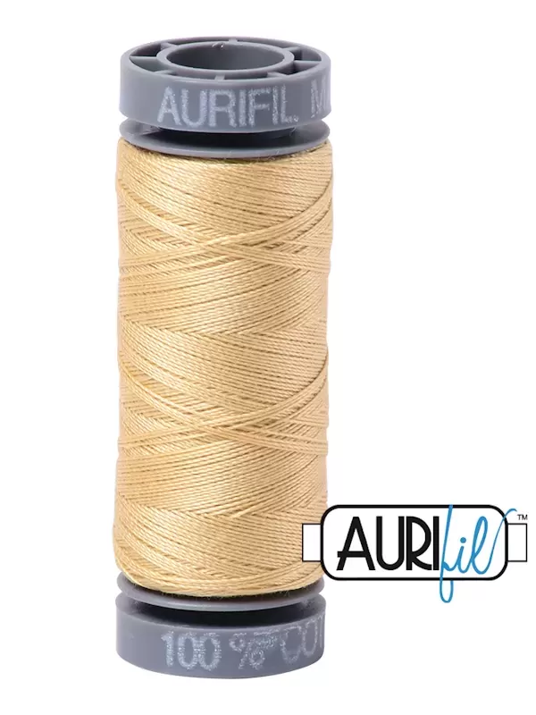 Fil Coton Mako 28 Aurifil 2125 Wheat - Petite bobine de 100 mètres