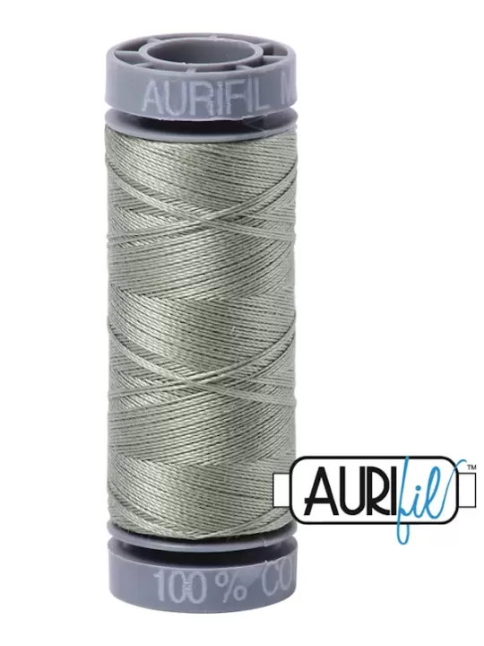 Fil Coton Mako 28 Aurifil 5019 Military Green - Petite bobine de 100 mètres