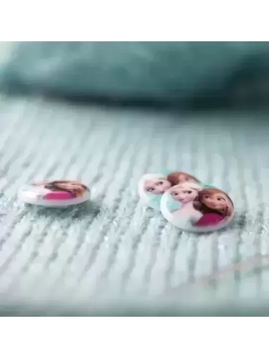 Bouton à coudre DISNEY ELSA & ANNA