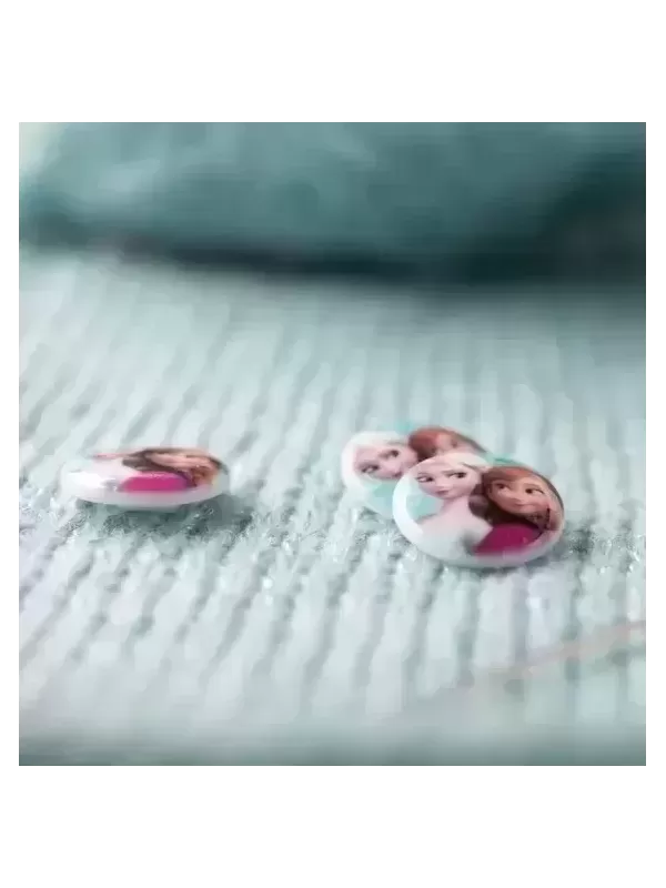 Bouton à coudre DISNEY ELSA & ANNA