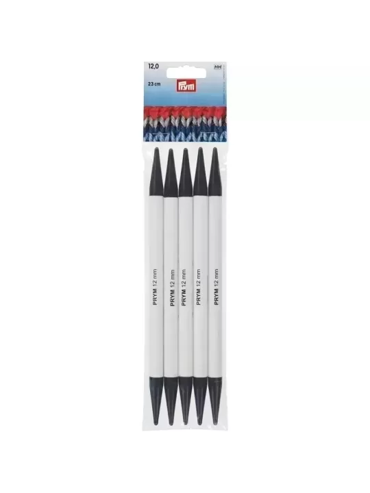 PRYM Aiguilles à tricoter 2 pointes 23cm N° 12