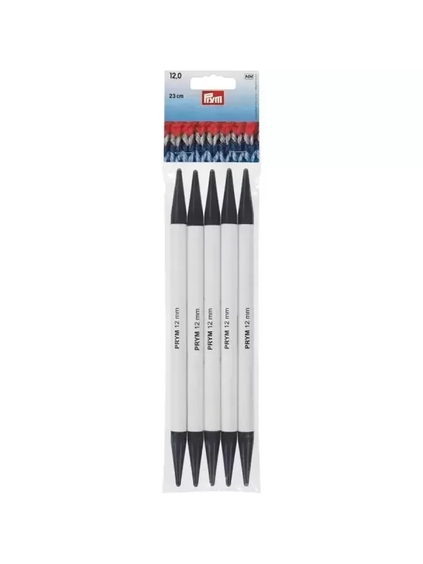 PRYM Aiguilles à tricoter 2 pointes 23cm N° 12