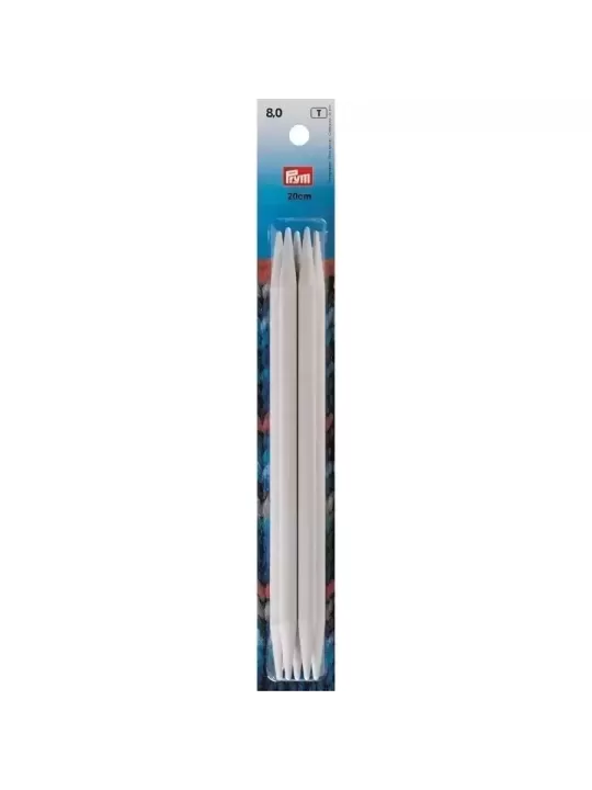 PRYM Aiguilles à tricoter 2 pointes 20cm N° 8