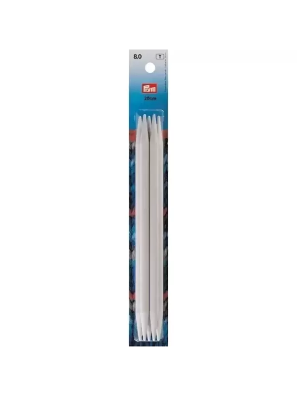 PRYM Aiguilles à tricoter 2 pointes 20cm N° 8
