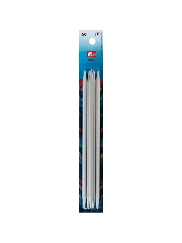 PRYM Aiguilles à tricoter 2 pointes 20cm N° 6