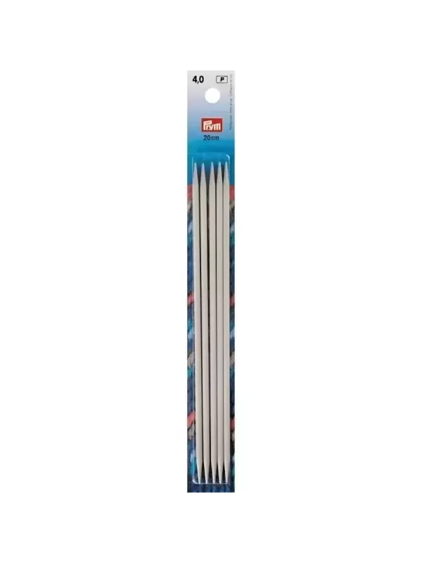 PRYM Aiguilles à tricoter 2 pointes 20cm N° 4
