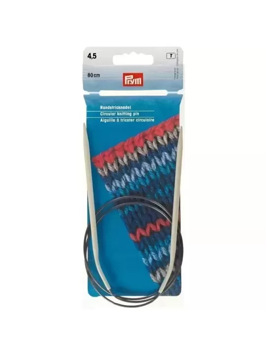 PRYM Aiguille à tricoter circulaire 80cm N° 4,5