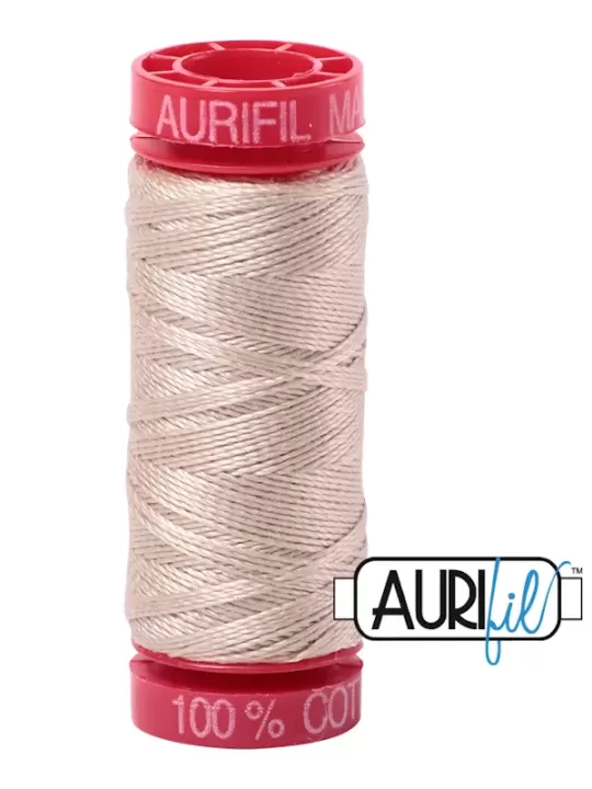 Fil Coton Mako 12 Aurifil 2312 Ermine - Petite bobine de 50 mètres