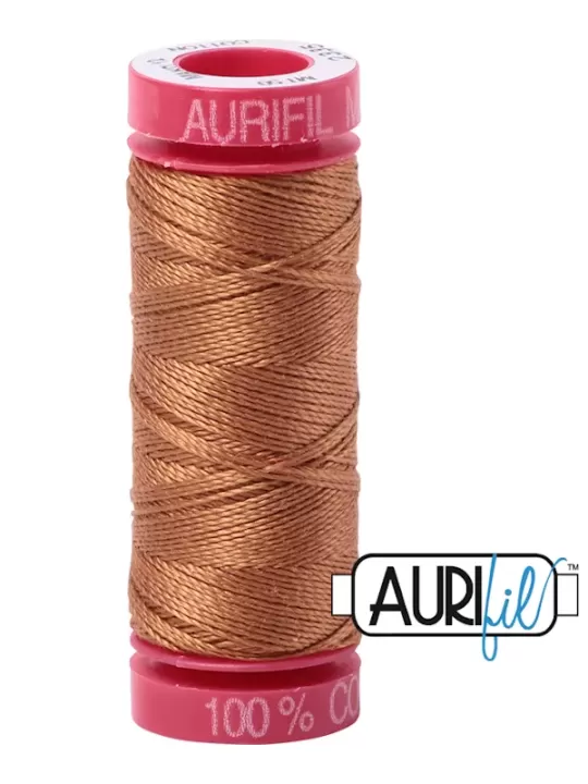 Fil Coton Mako 12 Aurifil 2335 Light Cinnamon - Petite bobine de 50 mètres