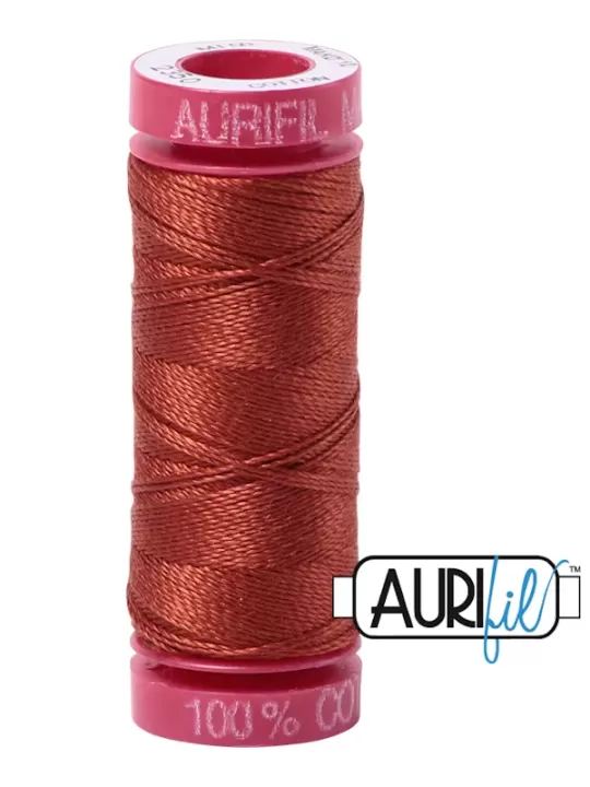 Fil Coton Mako 12 Aurifil 2350 Copper - Petite bobine de 50 mètres