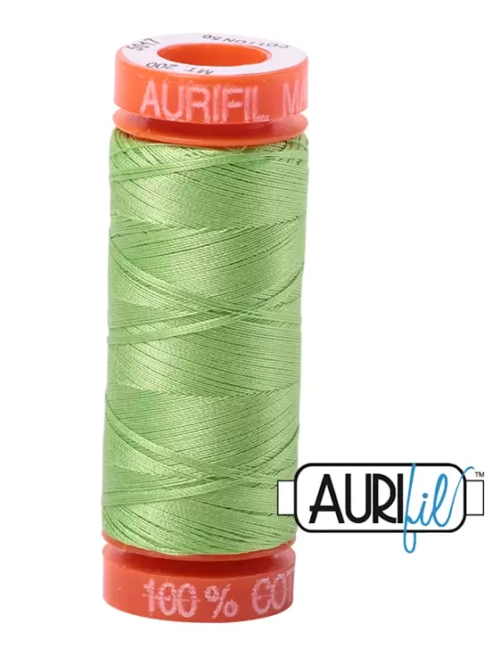 Fil Coton Mako 50 Aurifil 5017 Shining Green - Petite bobine de 200 mètres