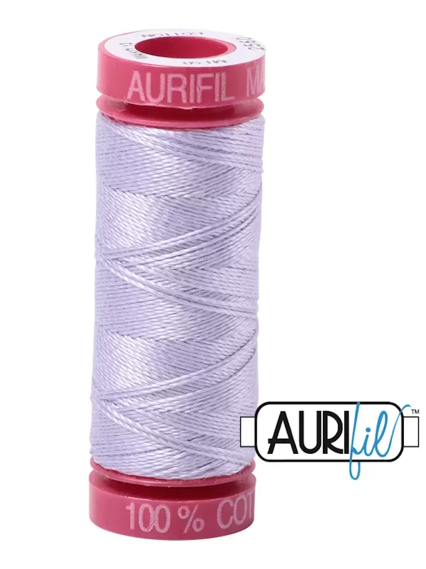 Fil Coton Mako 12 Aurifil 2560 Iris - Petite bobine de 50 mètres