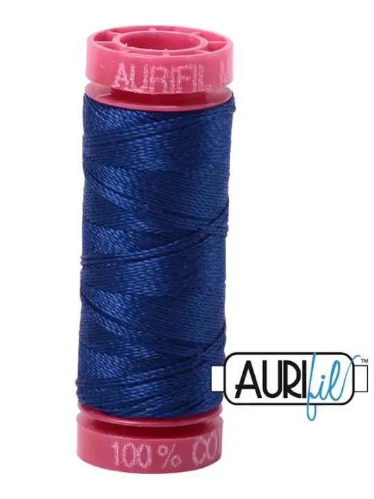 Fil Coton Mako 12 Aurifil 2780 Dark Delft Blue - Petite bobine de 50 mètres