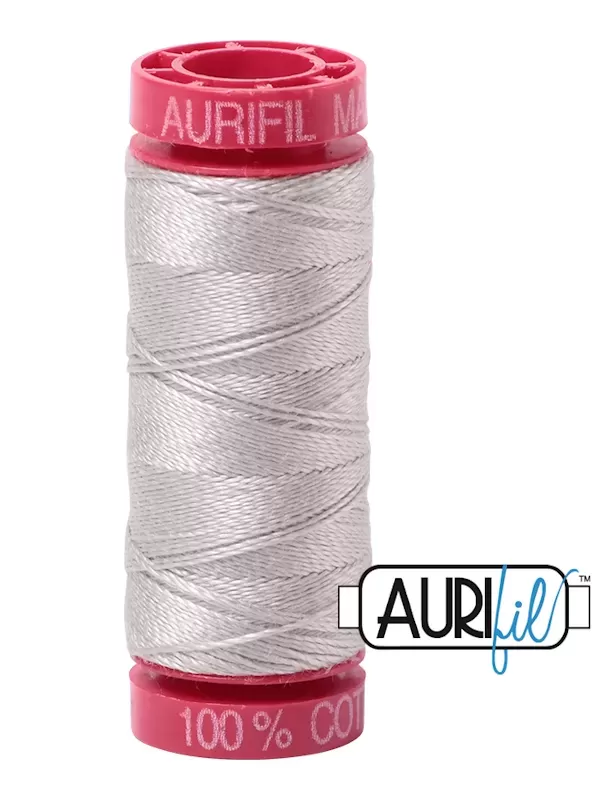 Fil Coton Mako 12 Aurifil 6724 Moonshine - Petite bobine de 50 mètres