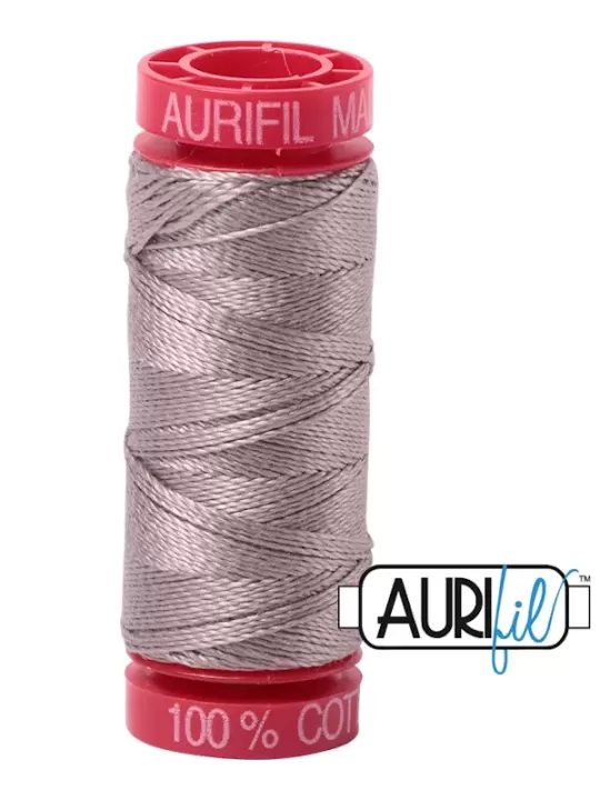 Fil Coton Mako 12 Aurifil 6730 Steampunk - Petite bobine de 50 mètres