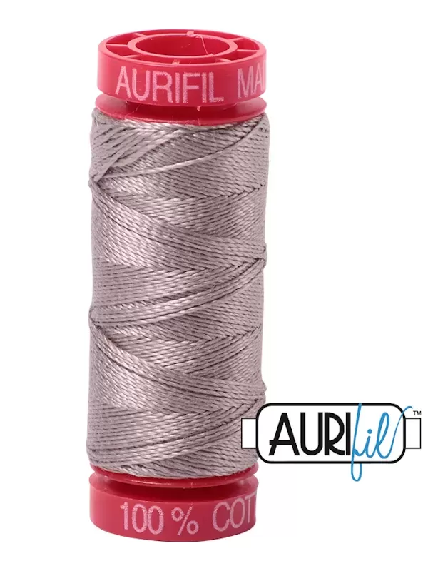 Fil Coton Mako 12 Aurifil 6730 Steampunk - Petite bobine de 50 mètres
