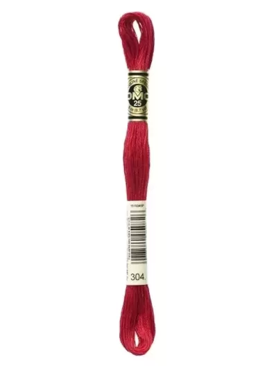 Fil Mouliné Spécial DMC 304 Rouge laque de Chine