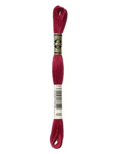 Fil Mouliné Spécial DMC 498 Rouge baiser