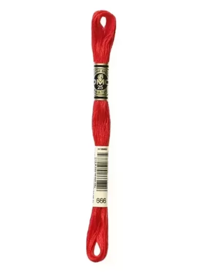 Fil Mouliné Spécial DMC 666 Rouge écarlate