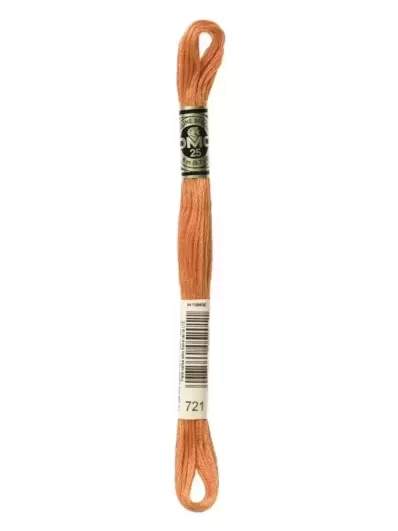 Fil Mouliné Spécial DMC 721 Papaye orange