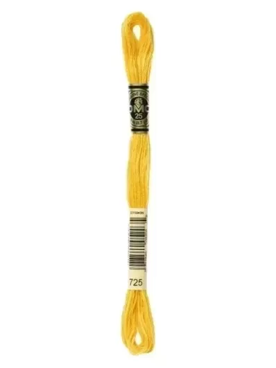 Fil Mouliné Spécial DMC 725 Jaune bouton d'or