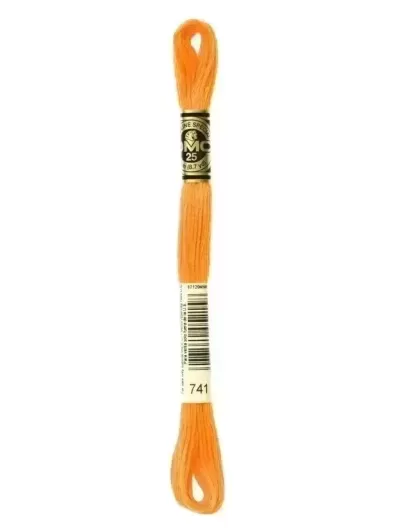 Fil Mouliné Spécial DMC 741 Mandarine