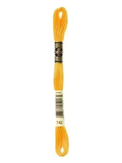 Fil Mouliné Spécial DMC 742 Clémentine