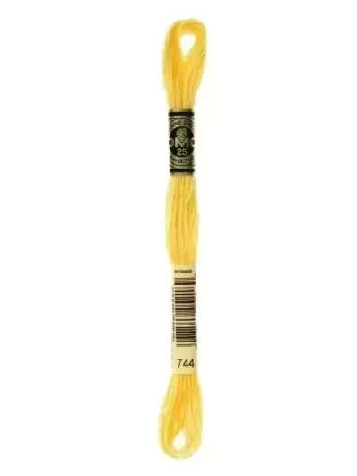 Fil Mouliné Spécial DMC 744 Jaune pamplemousse