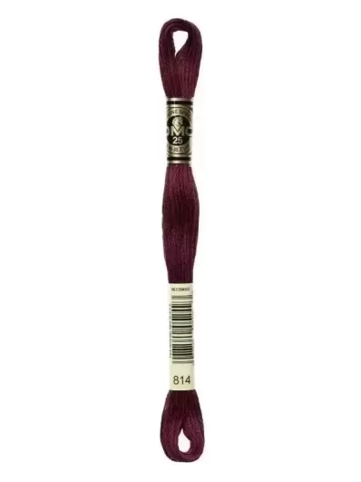 Fil Mouliné Spécial DMC 814 Rouge vin