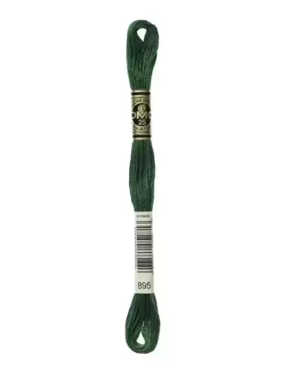 Fil Mouliné Spécial DMC 895 Vert bouteille