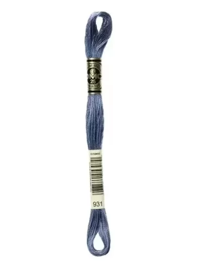 Fil Mouliné Spécial DMC 931 Bleu gris