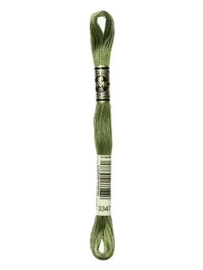 Fil Mouliné Spécial DMC 3347 Vert scarabée