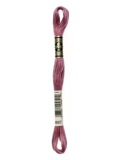 Fil Mouliné Spécial DMC 3687 Vin de framboise