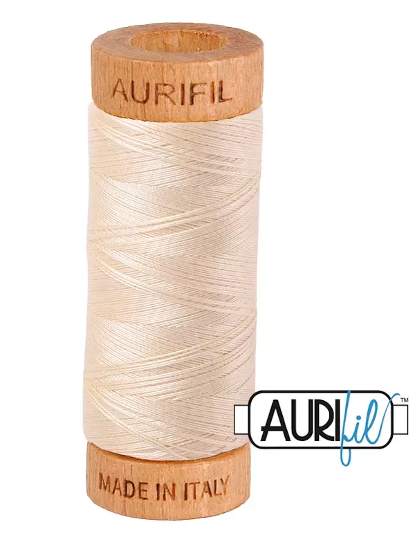 Fil Coton Mako 80 Aurifil 2123 Butter