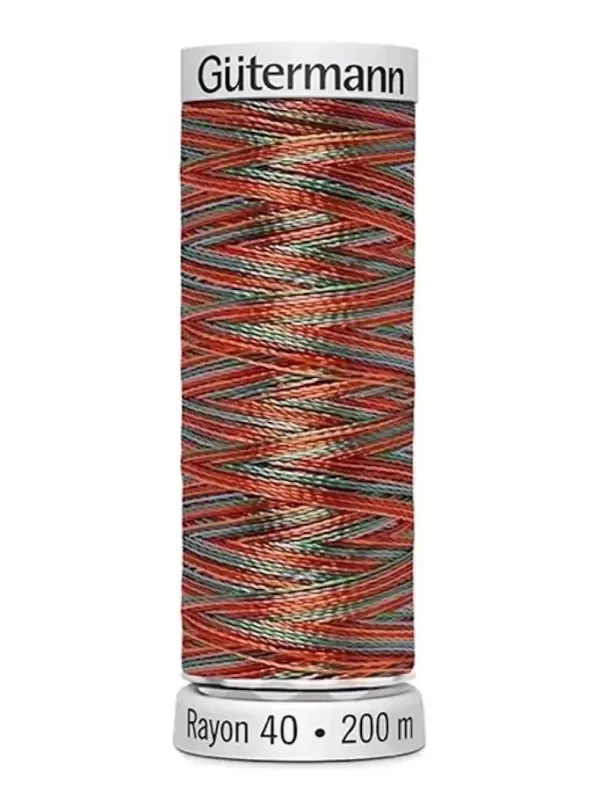 GÜTERMANN RAYON 40 N° 2241 Peach/Blue/Rust/Green