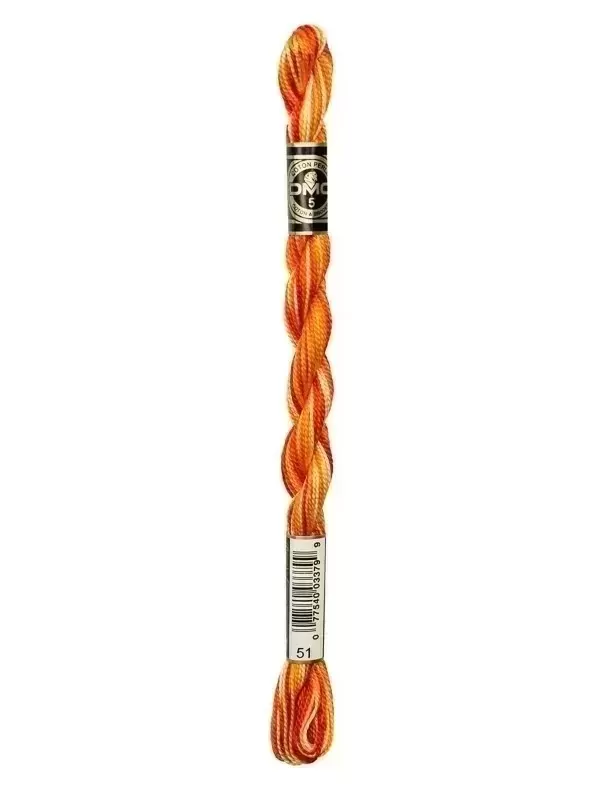 DMC Coton Perlé N° 5 (Art. 115) 51 Orange citrouille ombré