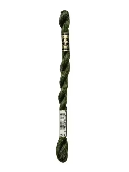 DMC Coton Perlé N° 5 (Art. 115) 936 Vert mousse de chêne