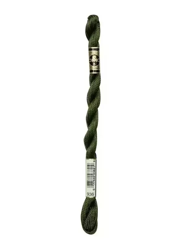 DMC Coton Perlé N° 5 (Art. 115) 936 Vert mousse de chêne