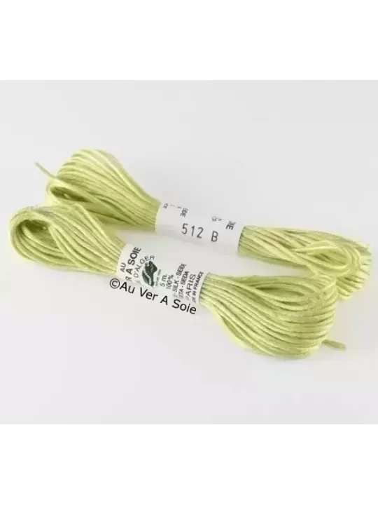 AU VER À SOIE - SOIE D'ALGER Vert Feuille n° 512