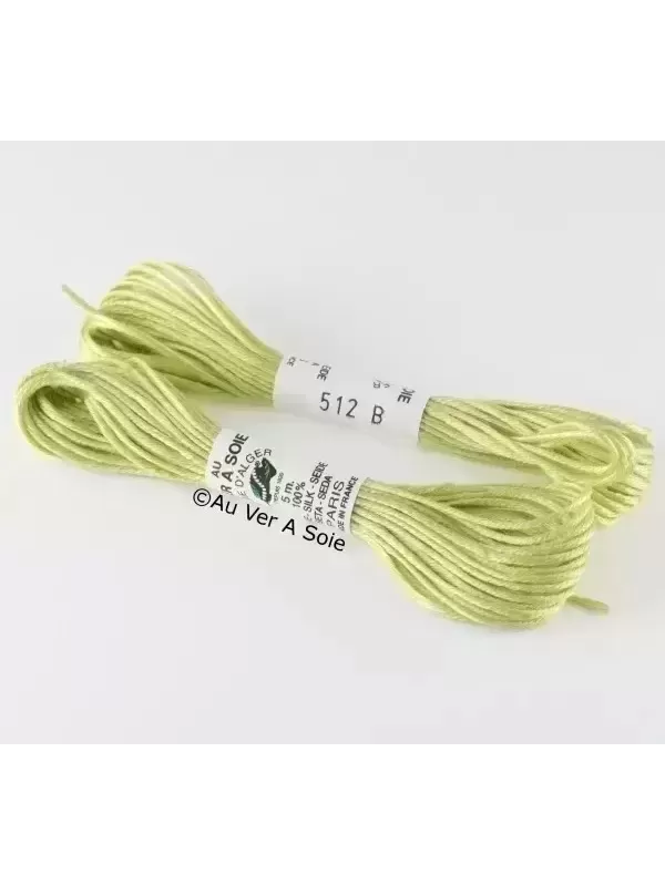AU VER À SOIE - SOIE D'ALGER Vert Feuille n° 512