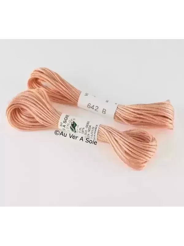 AU VER À SOIE - SOIE D'ALGER Saumon N° 642