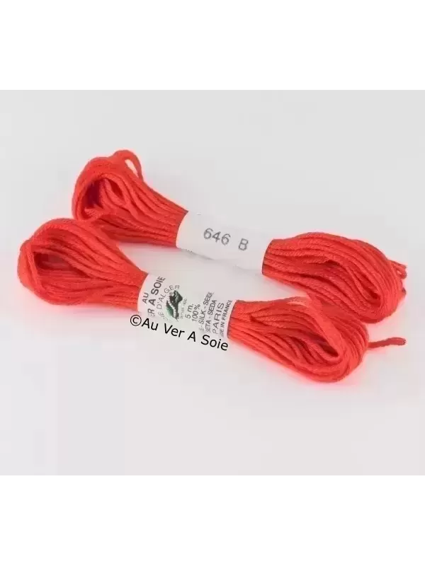 AU VER À SOIE - SOIE D'ALGER Saumon N° 646