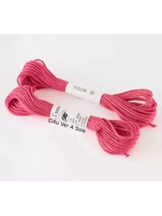 AU VER À SOIE - SOIE D'ALGER Rose fin N° 1024