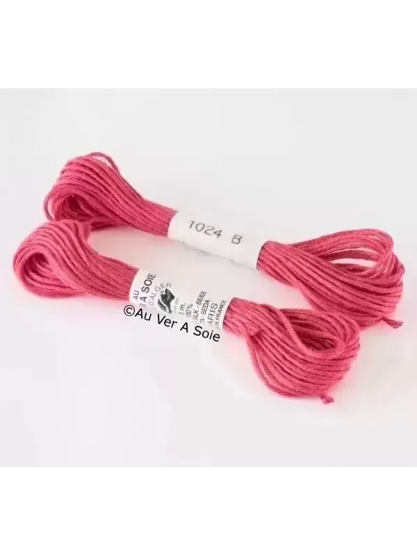AU VER À SOIE - SOIE D'ALGER Rose fin N° 1024
